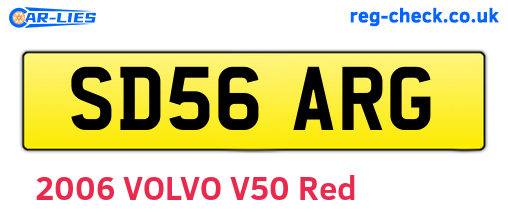 SD56ARG are the vehicle registration plates.