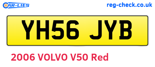 YH56JYB are the vehicle registration plates.