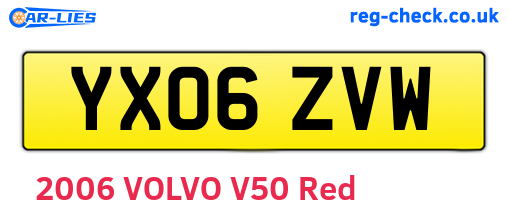 YX06ZVW are the vehicle registration plates.