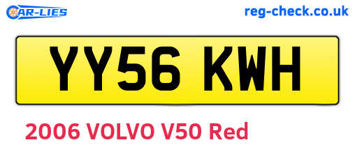 YY56KWH are the vehicle registration plates.