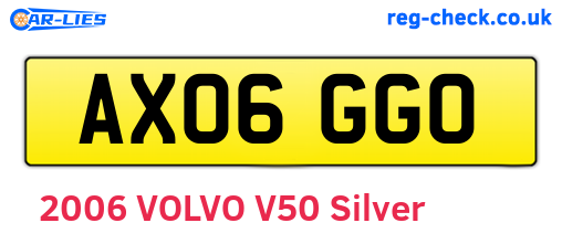 AX06GGO are the vehicle registration plates.
