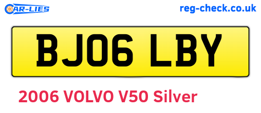 BJ06LBY are the vehicle registration plates.