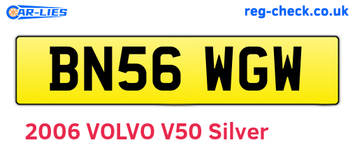 BN56WGW are the vehicle registration plates.