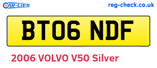 BT06NDF are the vehicle registration plates.