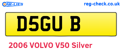 D5GUB are the vehicle registration plates.