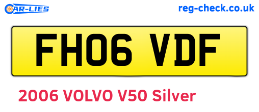 FH06VDF are the vehicle registration plates.