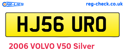 HJ56URO are the vehicle registration plates.