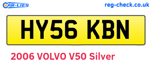 HY56KBN are the vehicle registration plates.