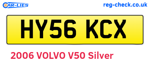 HY56KCX are the vehicle registration plates.