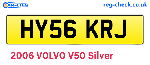 HY56KRJ are the vehicle registration plates.