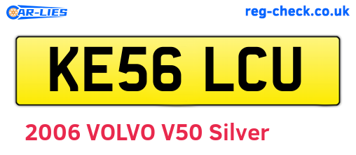 KE56LCU are the vehicle registration plates.