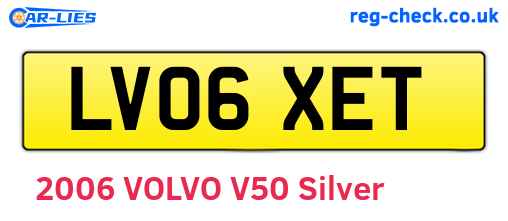 LV06XET are the vehicle registration plates.