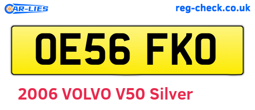 OE56FKO are the vehicle registration plates.