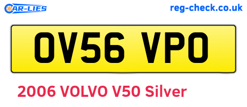 OV56VPO are the vehicle registration plates.