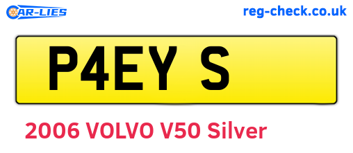P4EYS are the vehicle registration plates.