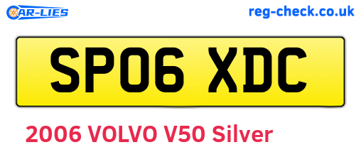 SP06XDC are the vehicle registration plates.