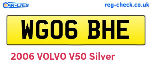 WG06BHE are the vehicle registration plates.