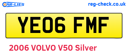 YE06FMF are the vehicle registration plates.
