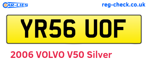 YR56UOF are the vehicle registration plates.