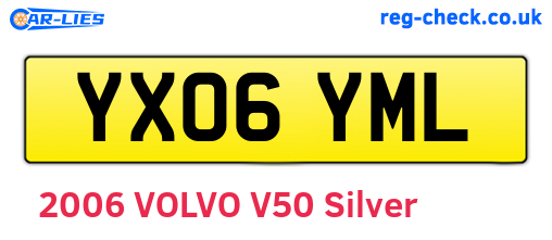 YX06YML are the vehicle registration plates.