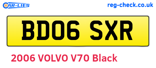 BD06SXR are the vehicle registration plates.