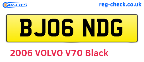 BJ06NDG are the vehicle registration plates.