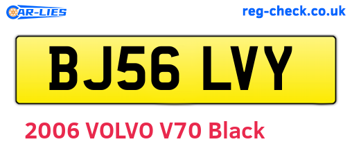 BJ56LVY are the vehicle registration plates.