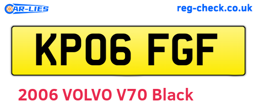KP06FGF are the vehicle registration plates.