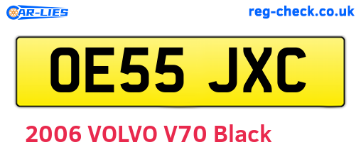 OE55JXC are the vehicle registration plates.