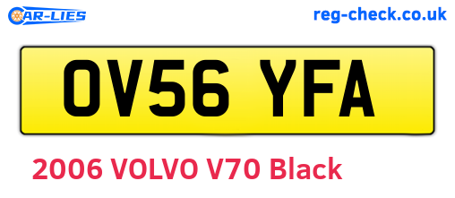OV56YFA are the vehicle registration plates.