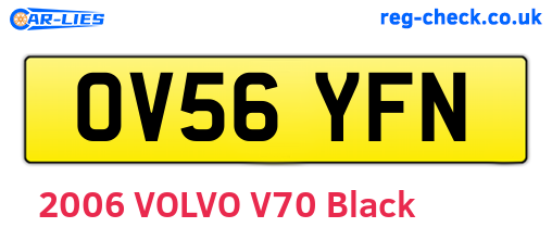 OV56YFN are the vehicle registration plates.