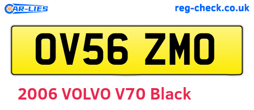 OV56ZMO are the vehicle registration plates.