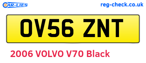 OV56ZNT are the vehicle registration plates.