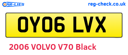 OY06LVX are the vehicle registration plates.