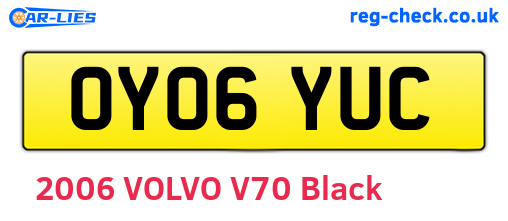 OY06YUC are the vehicle registration plates.
