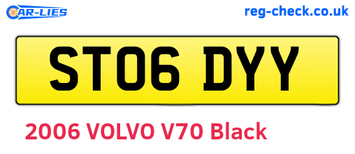 ST06DYY are the vehicle registration plates.