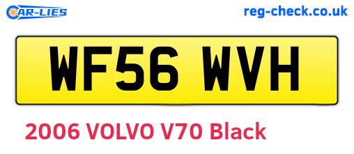 WF56WVH are the vehicle registration plates.