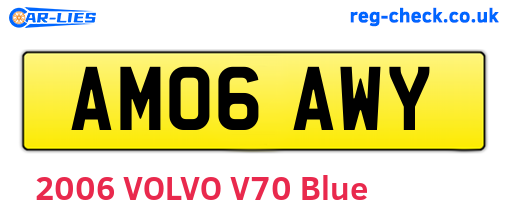 AM06AWY are the vehicle registration plates.