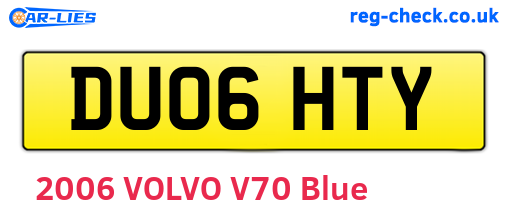 DU06HTY are the vehicle registration plates.
