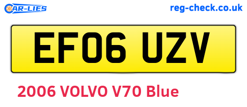 EF06UZV are the vehicle registration plates.