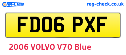 FD06PXF are the vehicle registration plates.