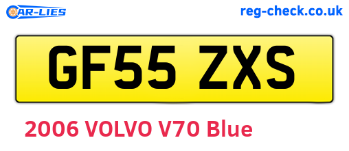 GF55ZXS are the vehicle registration plates.