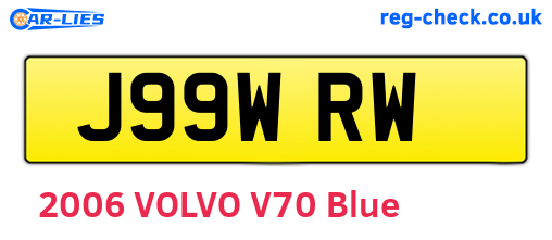 J99WRW are the vehicle registration plates.