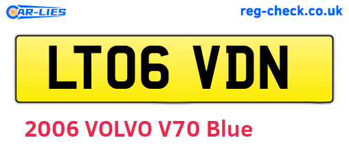 LT06VDN are the vehicle registration plates.
