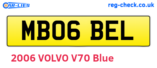 MB06BEL are the vehicle registration plates.