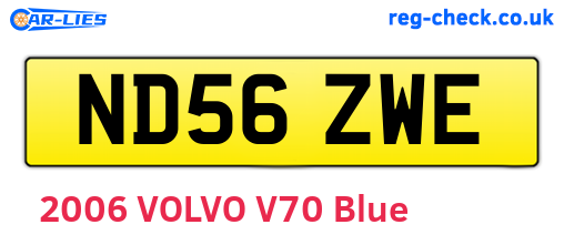 ND56ZWE are the vehicle registration plates.