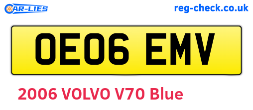 OE06EMV are the vehicle registration plates.