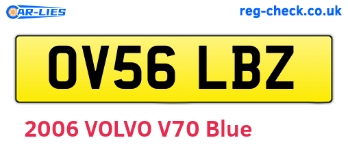 OV56LBZ are the vehicle registration plates.