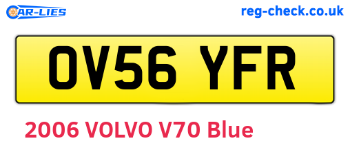 OV56YFR are the vehicle registration plates.