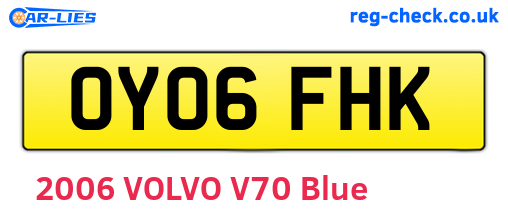 OY06FHK are the vehicle registration plates.